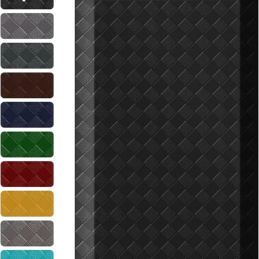 StepRite 1” Thick Kitchen Mats for Floor, Anti Fatigue Kitchen Rugs, Non-Slip,Heavy Duty Water Resistant Kitchen Rug, Standing Desk Mat for Friends, Family, Home, Kitchen, Office (32" x 20", Black)